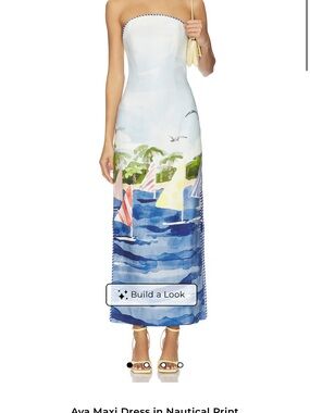 Leo Lin Ava Maxi Dress Nautical Print